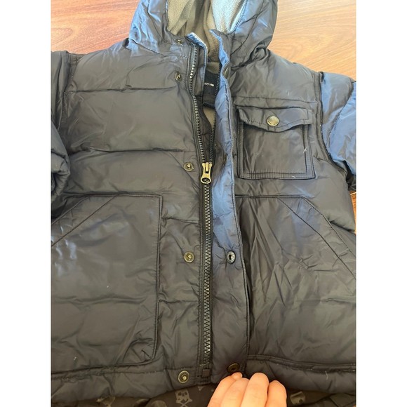 BabyGap Warmest Puffer Coat in Navy Size Toddler 2 Years Down Winter Jacket - Picture 4 of 5